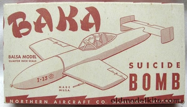 Northern Aircraft Company 1/48 Baka (MXY7 Ohka Model 11) Suicide Bomb - 1/48 Solid Wood Scale Model plastic model kit